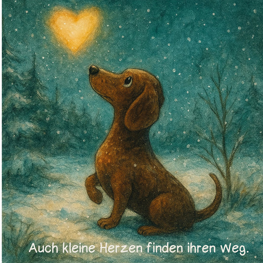 MutMachkarte mit Umschlag - Format 15x15 - kleines Herz