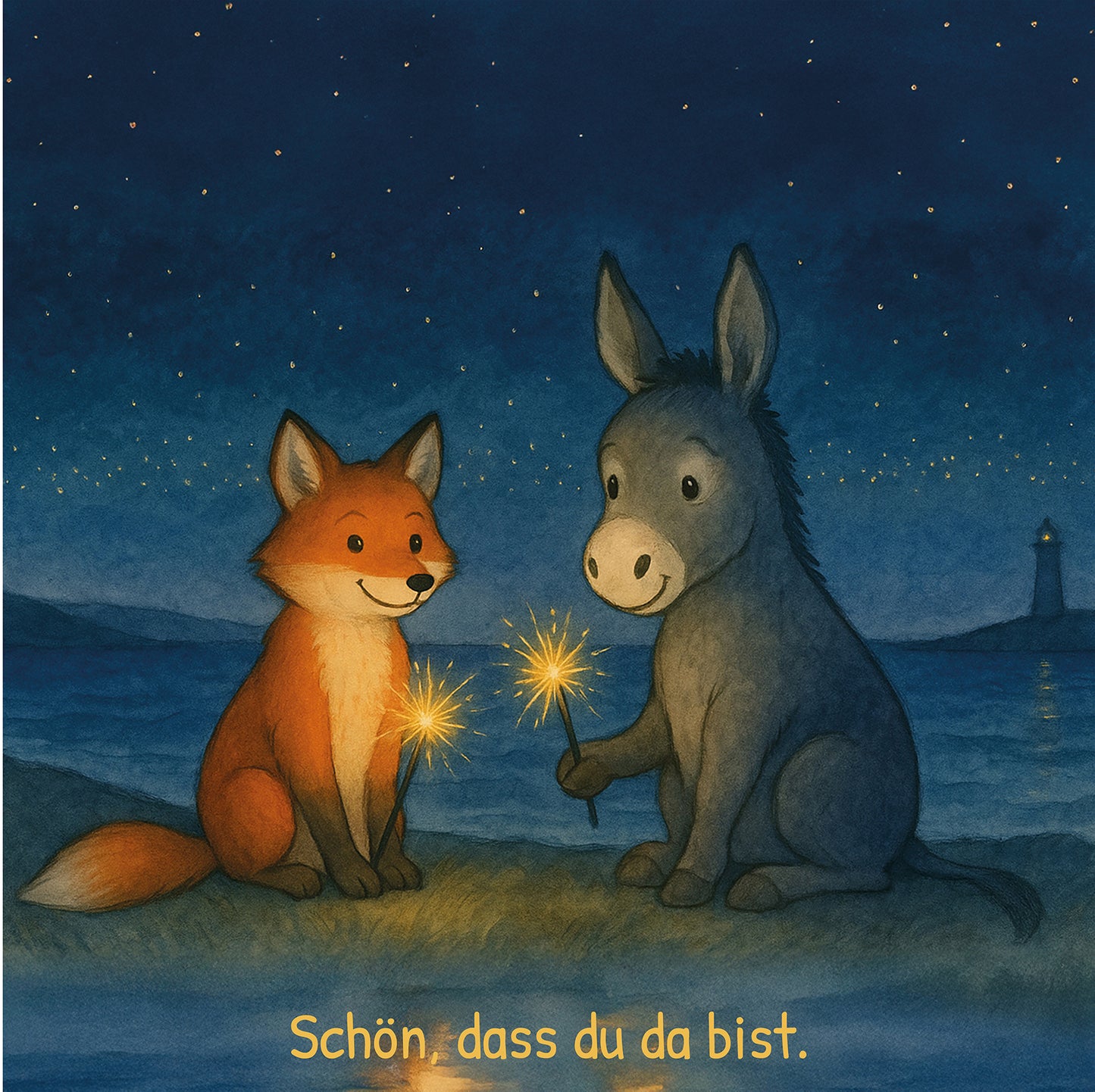 MutMachkarte mit Umschlag - Format 15x15 - Wunderkerze
