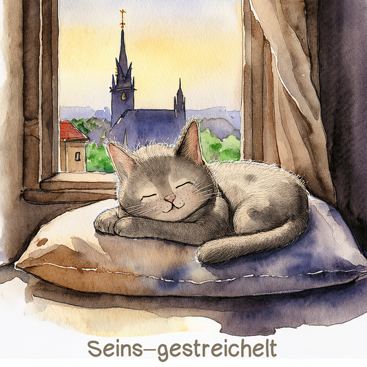 MutMachkarte mit Umschlag - Format 15x15 - Seins-gestreichelt